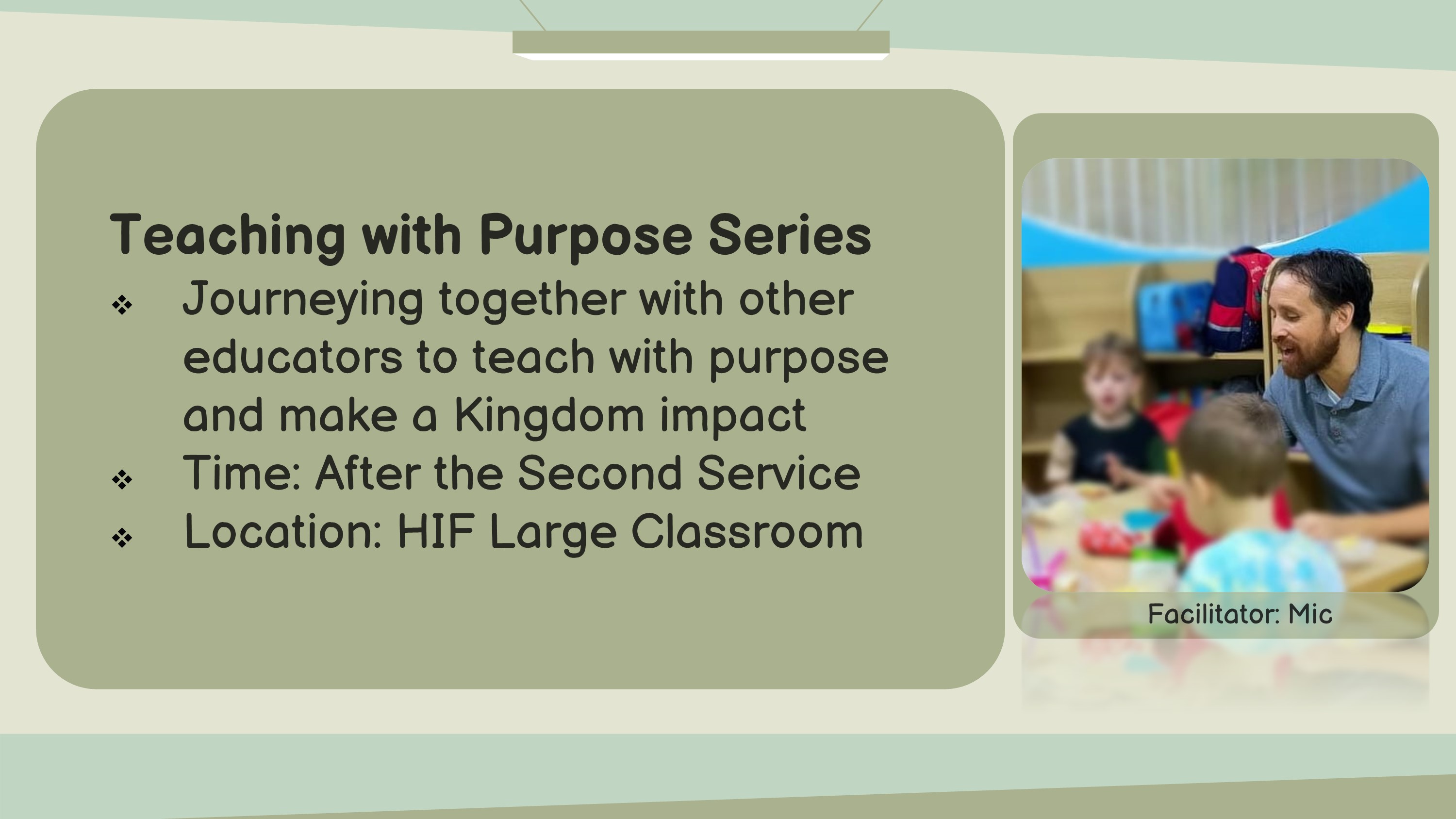 TEACHING WITH PURPOSE Hanoi International Fellowship